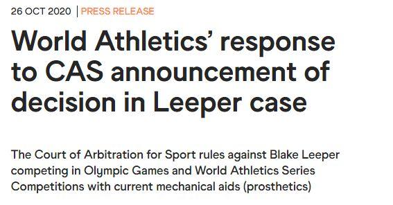 佩戴假肢不被认可，美国一残疾运动员无缘东京奥运