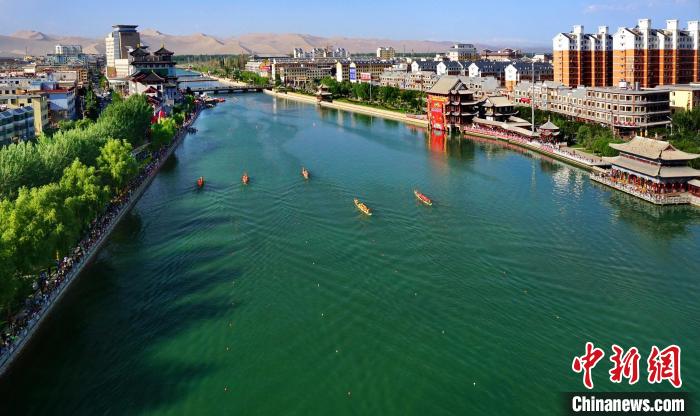 图为敦煌市党河风情线。(资料图) 杜雨林 摄 图为敦煌市党河风情线。(资料图) 杜雨林 摄