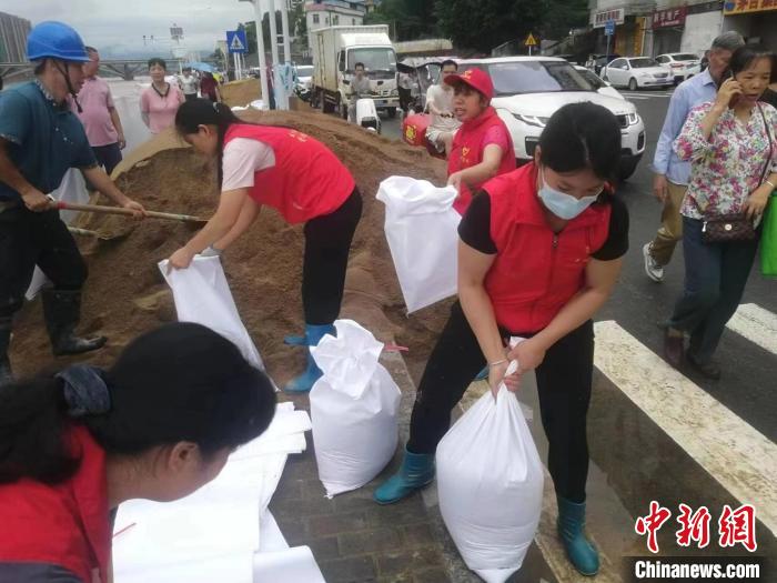 图为开展抢险救灾。 龙川县应急指挥部 供图 图为开展抢险救灾。 龙川县应急指挥部 供图