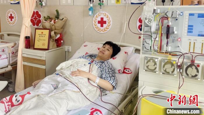 徐慧捐献造血干细胞。　黄慧远供图