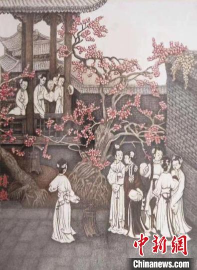 贾书辰创作的烙画作品 王春光 摄 贾书辰创作的烙画作品 王春光 摄